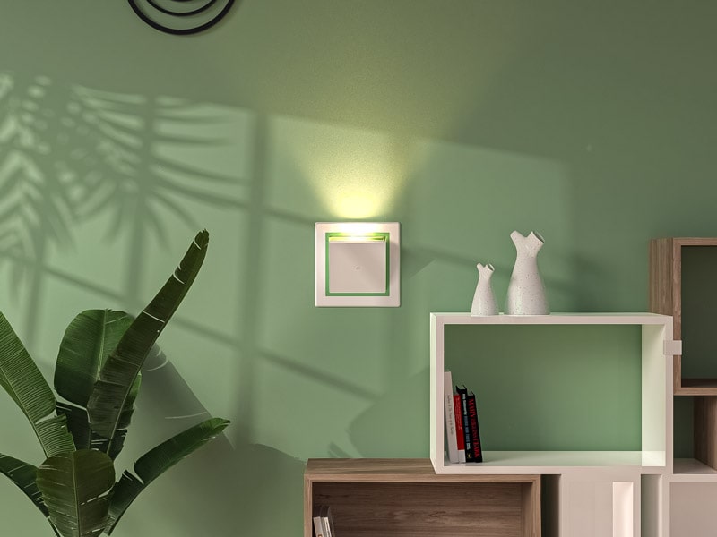 Wall lamp render green